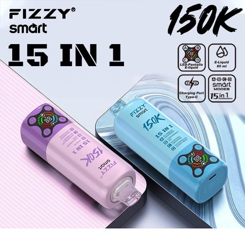 Fizzy 150K Puffs - 15-in-1 Smart Multi-Flavor Rechargeable Disposable Vape-16